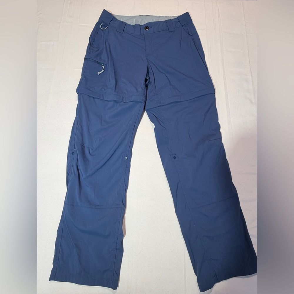 World Wide Sportsman Womens 10 Convertible Pants Blue Fishing Hiking Zip Off Leg